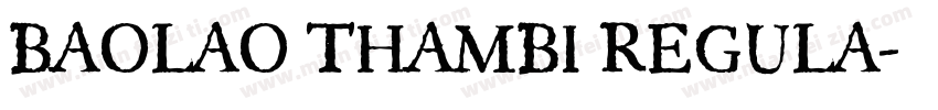 BAOLAO THAMBI REGULA字体转换